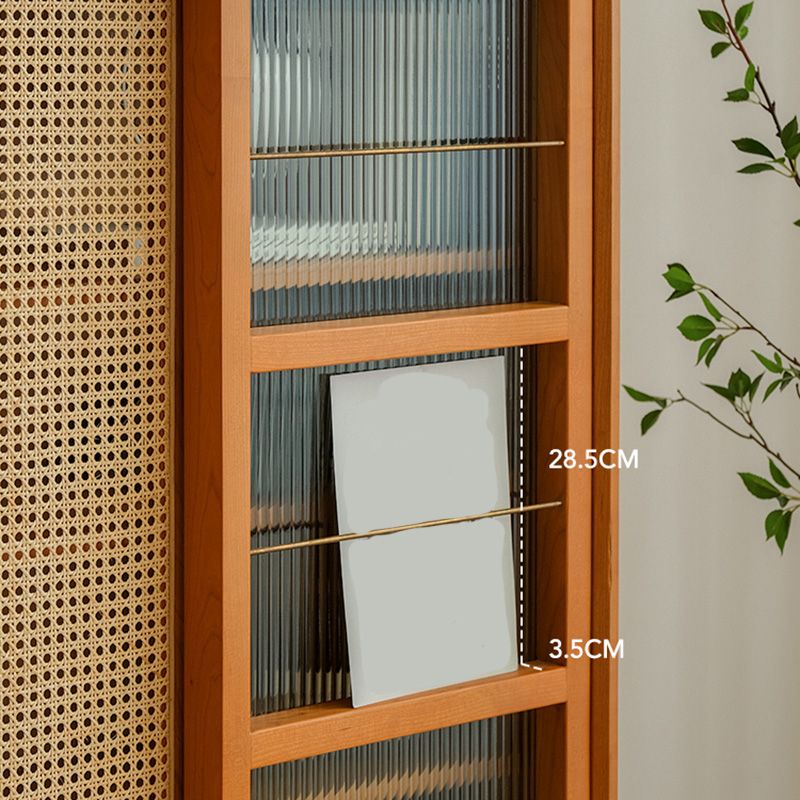 Brown Wooden Side Board with Doors Modern Minimalist Buffet Sideboard without Light Clearhalo 'buffet_sideboard' 'Buffets & Sideboards' 'furn' 'furn_buffet_sideboard' 'Furniture' 'Kitchen & Dining Furniture' 1200x1200_8093d484-930e-45f7-a5d4-4ddb975f7399