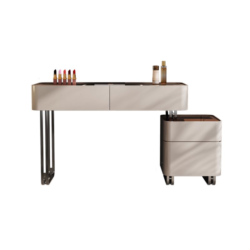 Eitelkeit Spiegelte Holzverkesseltisch Glass Top Make-up Eitelkeit