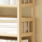Contemporary Open Shelf Bookcase Wood Bookshelf with Shelves for Living Room