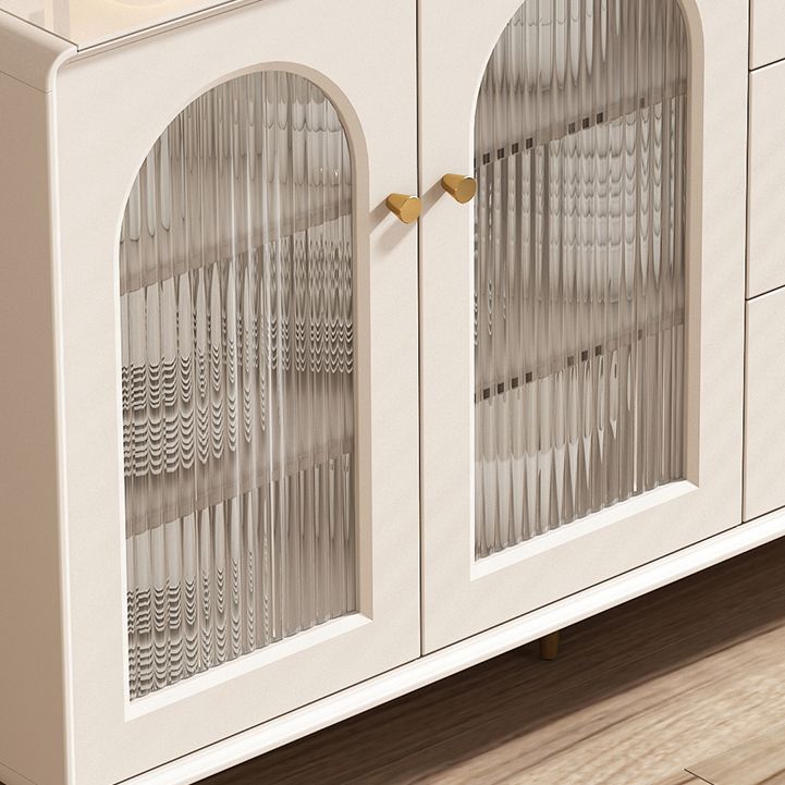 Portes en verre du buffet moderne Boères en bois avec tiroirs et armoires