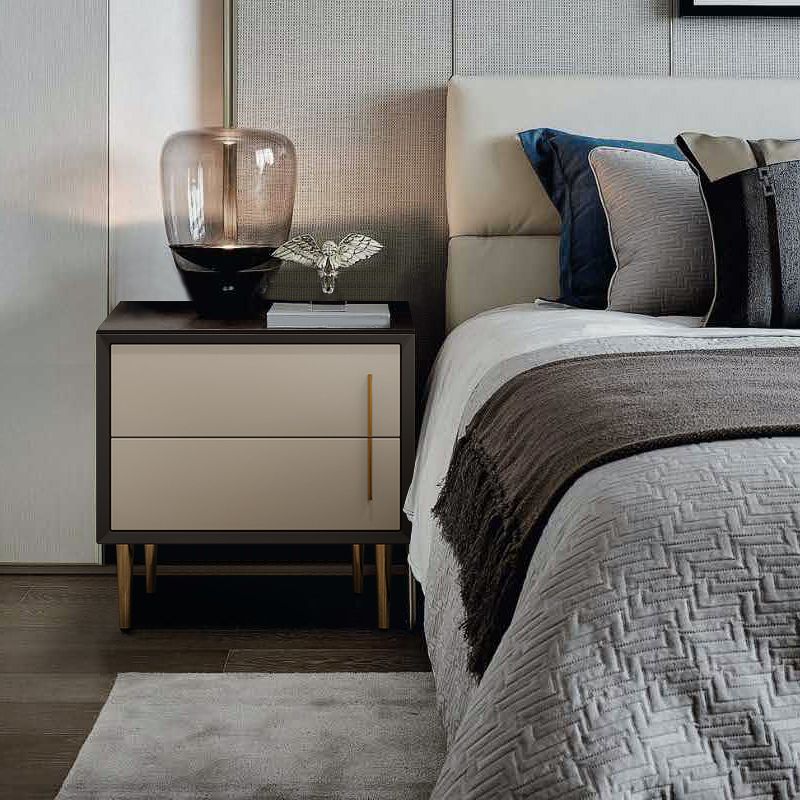 Solid Wood Night Table Contemporary Bed Nightstand with 2 Drawers Clearhalo 'Bedroom Furniture' 'furn' 'furn_night_stand' 'Furniture' 'night_stand' 'Nightstands' 1200x1200_8096a916-1378-47c4-98b0-34d59a1d24b2