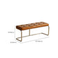 15.6" Width Industrial Entryway Bench Metal Seating Bench with Upholstered Clearhalo 'Benches' 'Chairs & Seating' 'furn' 'furn_benches' 'Furniture' 'Living Room Furniture' 1200x1200_8097a4b4-533c-4380-94ea-4caba6297ae5