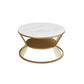No Distressing Round Coffee Table Frame Single Coffee Table with Shelf Clearhalo 'Coffee & Accent Tables' 'Coffee Tables' 'coffee_tables' 'furn' 'furn_coffee_tables' 'Furniture' 'Living Room Furniture' 1200x1200_8097f9ac-8799-4449-a931-635db3356284