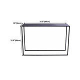 Contemporary Hall Metal Console Accent Table  with Sled-base in Black