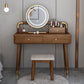 Scandinavian Rubber Wood Vanity Table with Drawers Dressing Table