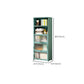 Green Glass Paned Accent Cabinet Modern Bamboo Storage Cabinet Clearhalo 'Cabinets & Chests' 'cabinets_chests' 'furn' 'furn_cabinets_chests' 'Furniture' 'Living Room Furniture' 1200x1200_809cfd9c-f5b9-4546-97e9-0a87c20b9f3c