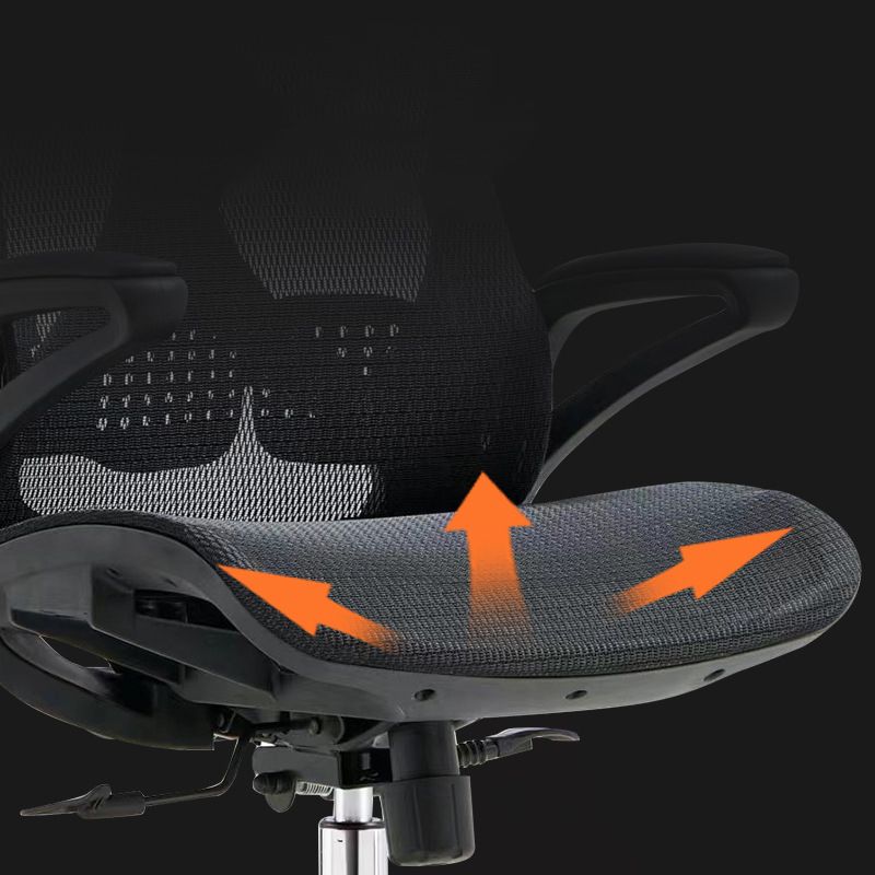 Chaise de bureau moderne chaise de bureau à armes rembourrées à air houstoute avec roues