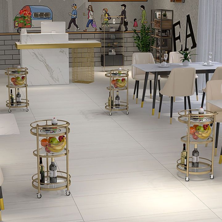 Modern Metal Rolling Prep Table Rectangular Prep Table for Home Use