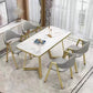 Dinner Room Dining Table Kitchen Luxury Stone Metal Base Dining Table Clearhalo 'Dining Tables & Seating' 'Dining Tables' 'dining_table' 'furn' 'furn_dining_table' 'Furniture' 'Kitchen & Dining Furniture' 1200x1200_80a07aeb-4169-49c4-88a1-c4245ef42dee