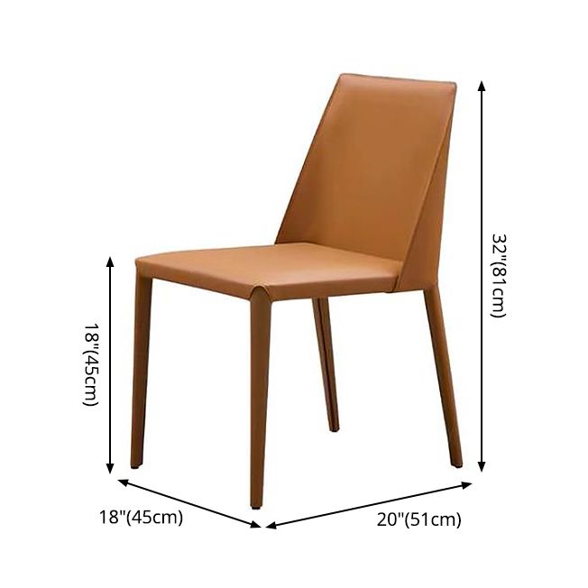 Modern Dining Chair 18'' Wide Solid Back Chair with 4 Legs for Home Use Clearhalo ' kitchen&dining_furn' 'Dining Chairs' 'Dining Tables & Seating' 'dining_chair' 'furn' 'furn_dining_chair' 'Furniture' 'furniture_dining_chair' 'Kitchen & Dining Furniture' 'kitchen' 1200x1200_80a08493-0d91-467a-b76c-e9cceaf292f1