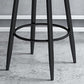 Modern Matte Finish Velvet Counter Stool Low Back Home Barstool