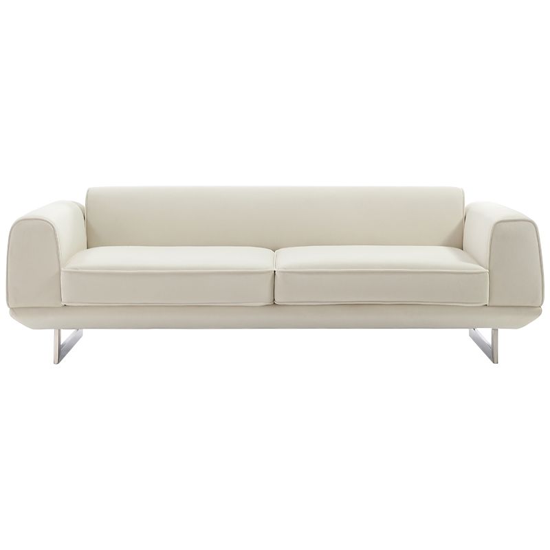 Vierkante arm fluwelen bank met strakke rug voor woonkamer 26.77 "High