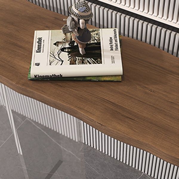 Tabla de consola de madera sólida 31.5 "Mesa de altura rectangular de altura con pierna acrílica