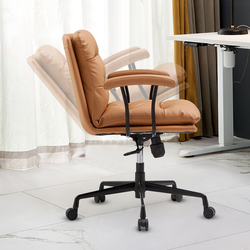 Contemporary Arm Chair Upholstered Adjustable Seat Height Office Chair Clearhalo 'furn' 'furn_office_chair' 'Furniture' 'Office Chairs' 'Office Furniture' 'office_chair' 1200x1200_80a3d38f-a328-45d0-8dde-428c8961e6d1