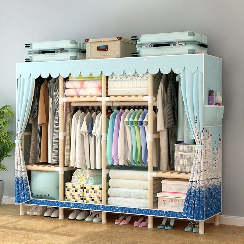 Armadio in legno massiccio di guardaroba in stile contemporaneo con gambe