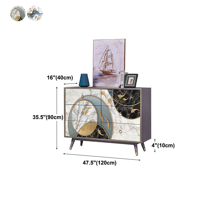 Birch Wood Wohnzimmer Sideboardschrank moderner Buffet -Serverschrank mit Schubladen