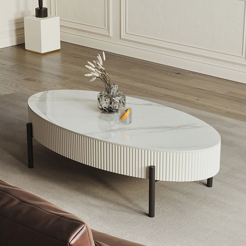 Glam 4 gambe tavolo da cocktail caffè in ardesia con cassetti