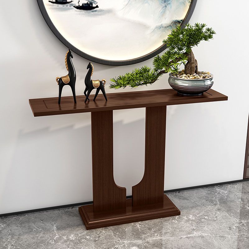12 "W tavolo da console rettangolare pino tavolo di accento moderno di metà secolo per Hall