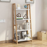 Contemporary Wooden Shelf Bookcase Vertical Bookshelf for Home Office