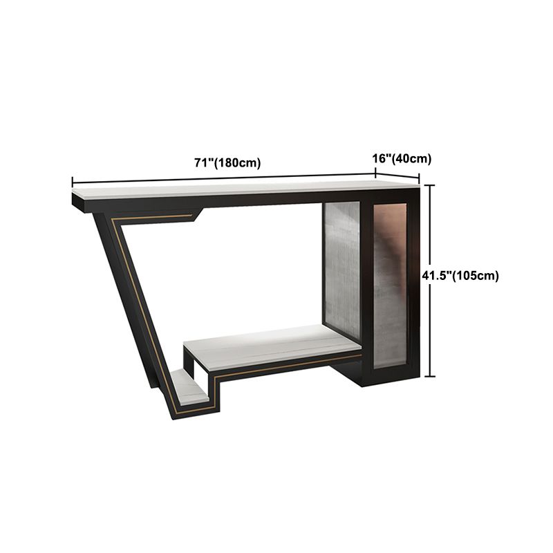 Tavolo da bistrot industriale con portata di pietra bianca in pietra tavolo da bar per casa