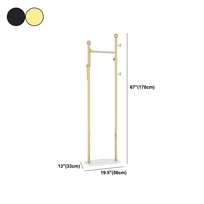Luxurious Metal Hall Hall Tree Caseta de almacenamiento de almacenamiento de pie con ganchos de pelaje