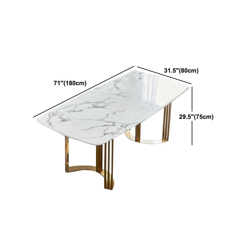 Set da pranzo nordico da 1/2/7/9 pezzi Tavolo da pranzo rettangolare in pietra per sala da pranzo