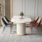 Oval Double Pedestal Glam Dining Table White Tone Fixed Table with Sintered Stone Clearhalo ' dining_table' 'Dining Tables & Seating' 'Dining Tables' 'furn' 'furn_dining_table' 'Furniture' 'furniture_dining_table' 'Kitchen & Dining Furniture' 'kitchen&dining_furn' 'kitchen' 'kitchen_dining_table' 1200x1200_80acbecc-786f-419d-9e53-c0d1419ce26f