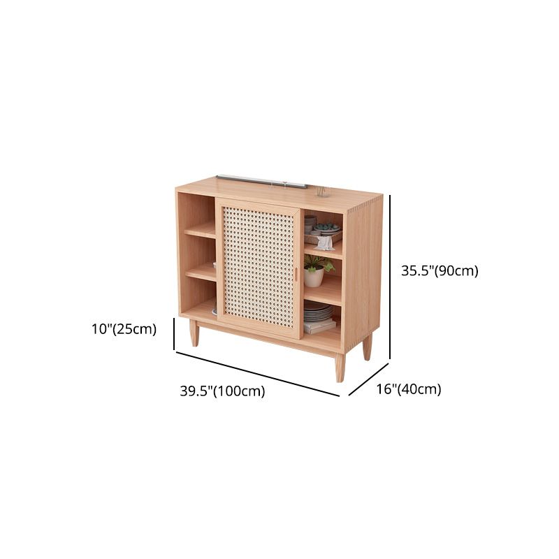 35.43"H Sideboard Contemporary Style Solid Wood Dining Server for Living Room Kitchen Clearhalo 'buffet_sideboard' 'Buffets & Sideboards' 'furn' 'furn_buffet_sideboard' 'Furniture' 'Kitchen & Dining Furniture' 1200x1200_80ad7230-e83f-46b9-8c7c-692f4f5c688b