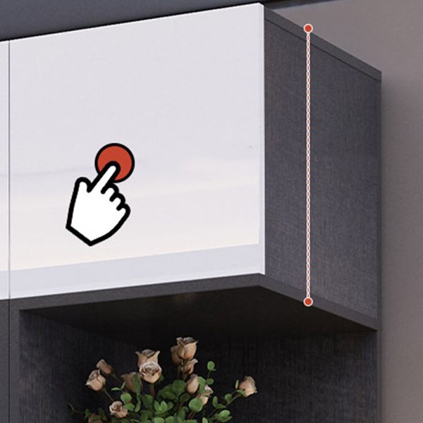 Armoire de garde-robe gris blanc placard de garde-robe moderne avec étagères