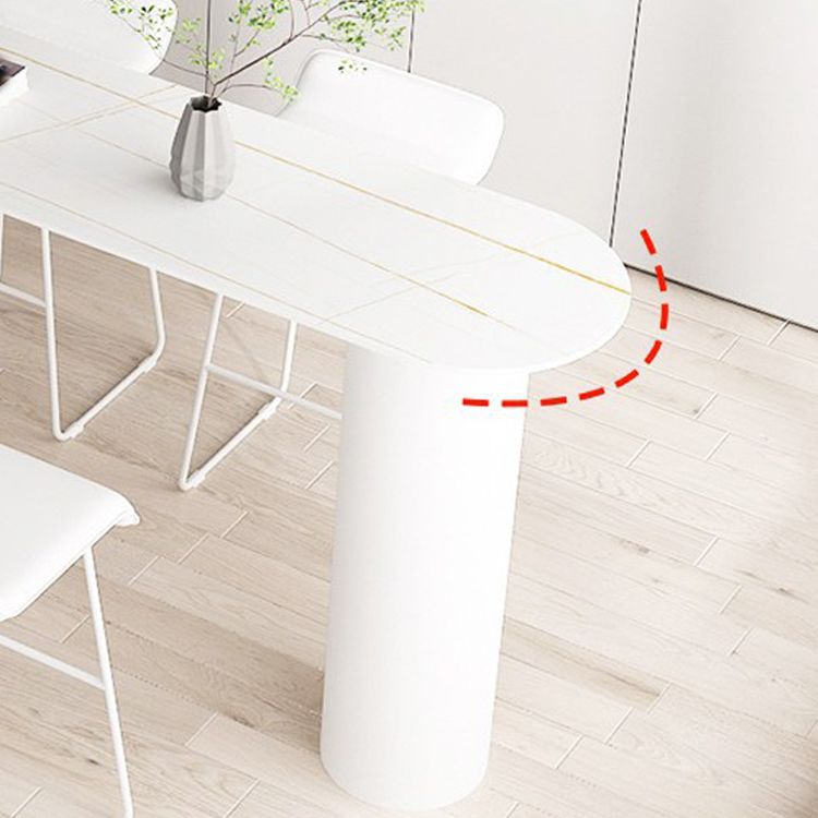 Kitchen Stone Top Counter Table Metal Base 42-inch Height Modern Bar Table Clearhalo 'Bar Furniture' 'Bar Tables' 'bar_tables' 'furn' 'furn_bar_tables' 'Furniture' 'furniture_bar_tables' 'Kitchen & Dining Furniture' 1200x1200_80ae1c75-b16e-4387-8bfb-d7e3179f9209