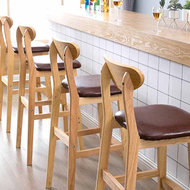 Contemporary Solid Wood Barstools Bristol Bar Stool with Footrest and Low Back Clearhalo 'Bar Furniture' 'Bar Stools' 'bar_stools' 'furn' 'furn_bar_stools' 'furniture_bar_stools' 'Kitchen & Dining Furniture' 'kitchen&dining_furn' 'kitchen' 'kitchen_furn' Furniture' 1200x1200_80af0f51-05c2-4767-bae1-85e66bddead3