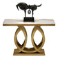 Tavolo da divano con console di console in metallo con console rettangolare glam per hall