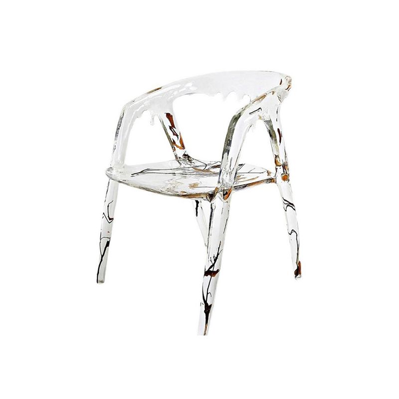 Moderner einfacher Armstuhl Harz Frame Dining Armstuhl für Esszimmer