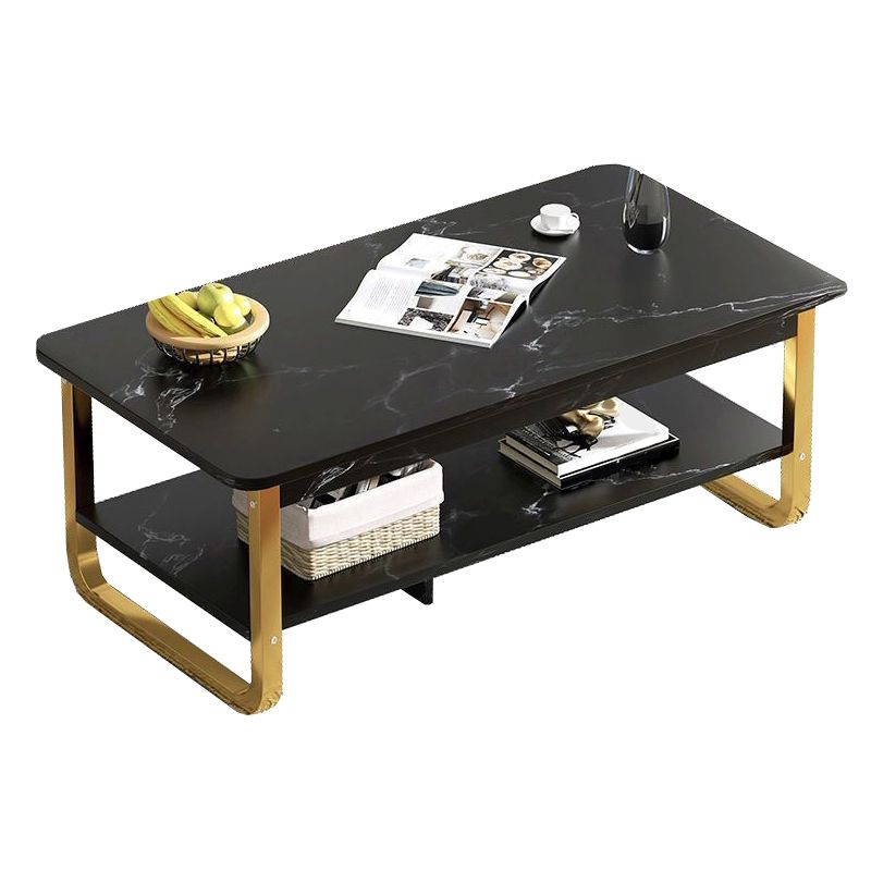 Modern Style Wooden Table with Rectangular Storage Rack Coffee Table Clearhalo 'Coffee & Accent Tables' 'Coffee Tables' 'coffee_tables' 'furn' 'furn_coffee_tables' 'Furniture' 'Living Room Furniture' 1200x1200_80aff8ad-21cc-4414-a84e-bd8e7fe4bc63