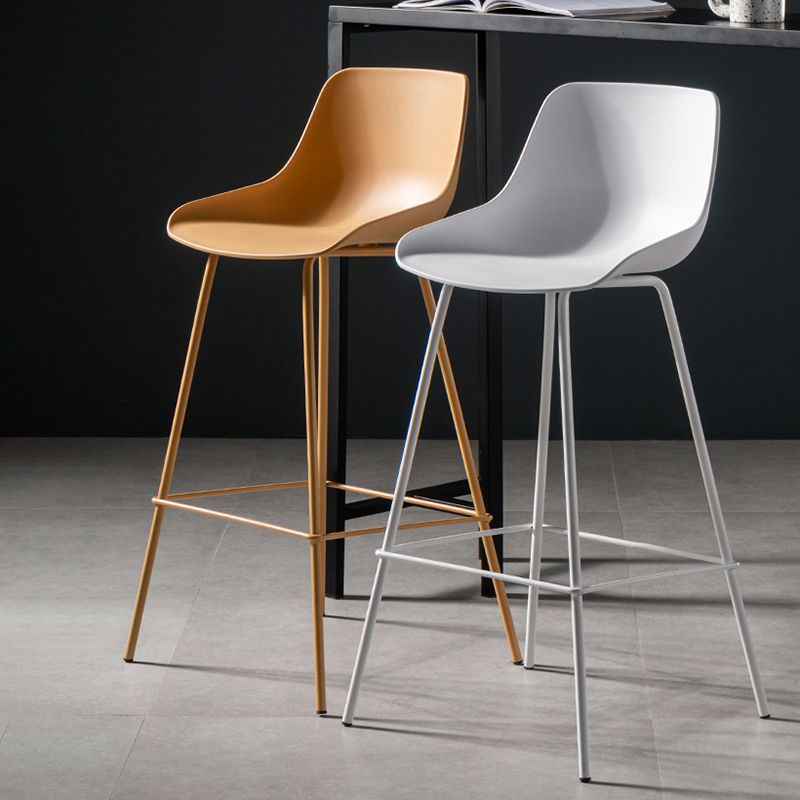 Modern Style Plastic Bar Stool Low Back and Footrest Milk Tea Shop Bar Stool 28 Inches Clearhalo 'Bar Furniture' 'Bar Stools' 'bar_stools' 'furn' 'furn_bar_stools' 'furniture_bar_stools' 'Kitchen & Dining Furniture' 'kitchen&dining_furn' 'kitchen' 'kitchen_furn' Furniture' 1200x1200_80b04a81-9fdc-4699-b744-0c556481717e