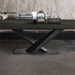 Sintered Stone Rectangle Dining Table Industrial Black Kitchen Table with Pedestal Base Clearhalo 'Dining Tables & Seating' 'Dining Tables' 'dining_table' 'furn' 'furn_dining_table' 'Furniture' 'furniture_dining_table' 'Kitchen & Dining Furniture' 'kitchen' 'kitchen_dining_table' 1200x1200_80b05ef8-233a-4733-8342-6e3c3dd9aaf1