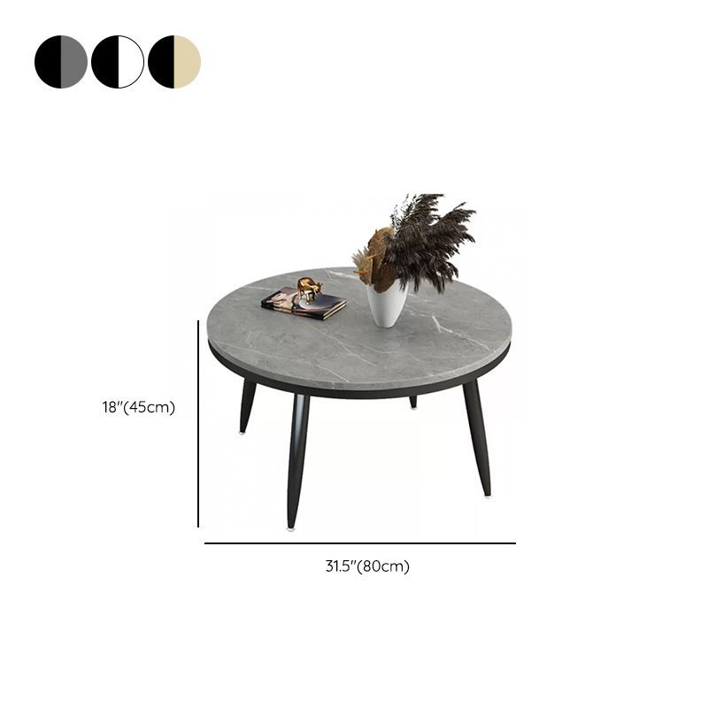 17"H Contemporary Coffee Table Round Stone Coffee Cocktail Table Clearhalo 'Coffee & Accent Tables' 'Coffee Tables' 'coffee_tables' 'furn' 'furn_coffee_tables' 'Furniture' 'Living Room Furniture' 1200x1200_80b1edd8-7a6d-4832-8cf6-8e77dc68ec14