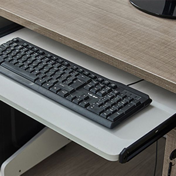 Bureau d'ordinateur rectangulaire en bois fabriqué Bureau contemporain avec tiroir de verrouillage