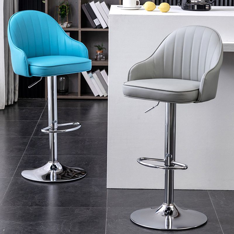 Adjustable Height Contemporary Bar Stool Footrest Leather Low Back Counter Stool Clearhalo 'Bar Furniture' 'Bar Stools' 'bar_stools' 'furn' 'furn_bar_stools' 'furniture_bar_stools' 'Kitchen & Dining Furniture' 'kitchen&dining_furn' 'kitchen' 'kitchen_furn' Furniture' 1200x1200_80b3a530-f2d1-47b6-9e2e-e7bd42517fe7