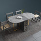 Sintered Stone Dining Table Modern Oval Drop-Leaf 59" Dining Table for Home Use Clearhalo ' dining_table' 'Dining Tables & Seating' 'Dining Tables' 'furn' 'furn_dining_table' 'Furniture' 'furniture_dining_table' 'Kitchen & Dining Furniture' 'kitchen&dining_furn' 'kitchen' 'kitchen_dining_table' 1200x1200_80b4def3-c6dc-44e2-b64b-6c268d9905a0