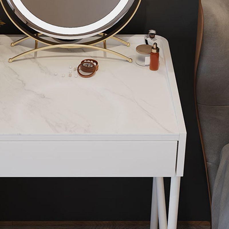 Modern White Vanity Solid Wood Makeup Dressing Table Stool Set Clearhalo 'Bedroom Furniture' 'furn' 'furn_makeup_vanities' 'Furniture' 'Makeup Vanities' 'makeup_vanities' 1200x1200_80b55405-2018-480e-b985-bd66128ef292