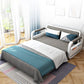 33.46" H Cotton Blend Sleeper Sofa Square Arm Upholstered Sofa Bed