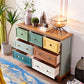 Cómoda de almacenamiento para dormitorio náutico, cómoda vertical de madera con cajones