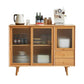 Minimalism Wood Cupboard Glass Doors Kitchen Sideboard for Living Room Clearhalo 'buffet_sideboard' 'Buffets & Sideboards' 'furn' 'furn_buffet_sideboard' 'Furniture' 'furniture_buffet_sideboard' 'Kitchen & Dining Furniture' 1200x1200_80b6efda-2b31-4c5b-9797-2a702898ef36