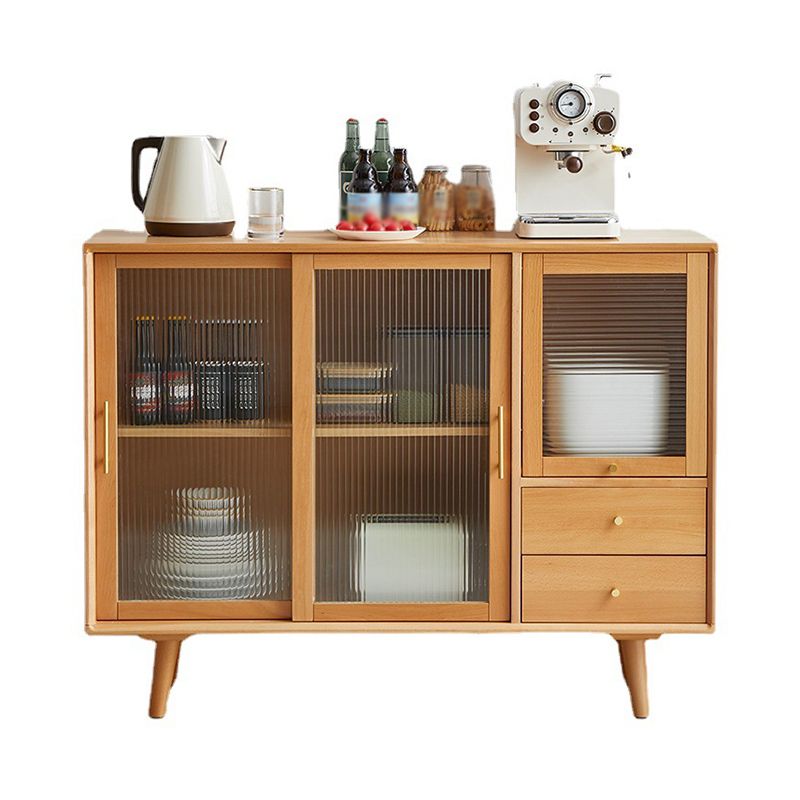 Minimalism Wood Cupboard Glass Doors Kitchen Sideboard for Living Room Clearhalo 'buffet_sideboard' 'Buffets & Sideboards' 'furn' 'furn_buffet_sideboard' 'Furniture' 'furniture_buffet_sideboard' 'Kitchen & Dining Furniture' 1200x1200_80b6efda-2b31-4c5b-9797-2a702898ef36