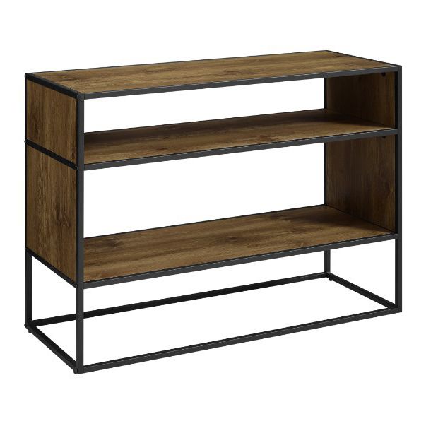 Mid-Century Modern Console Accent Table Antique Finish Sofa Console Table in Wood Clearhalo 'Console Tables' 'console_tables' 'Entry & Mudroom Furniture' 'furn' 'furn_console_tables' 'Furniture' 1200x1200_80b7774c-462f-452a-9a7b-34dd3be9c956