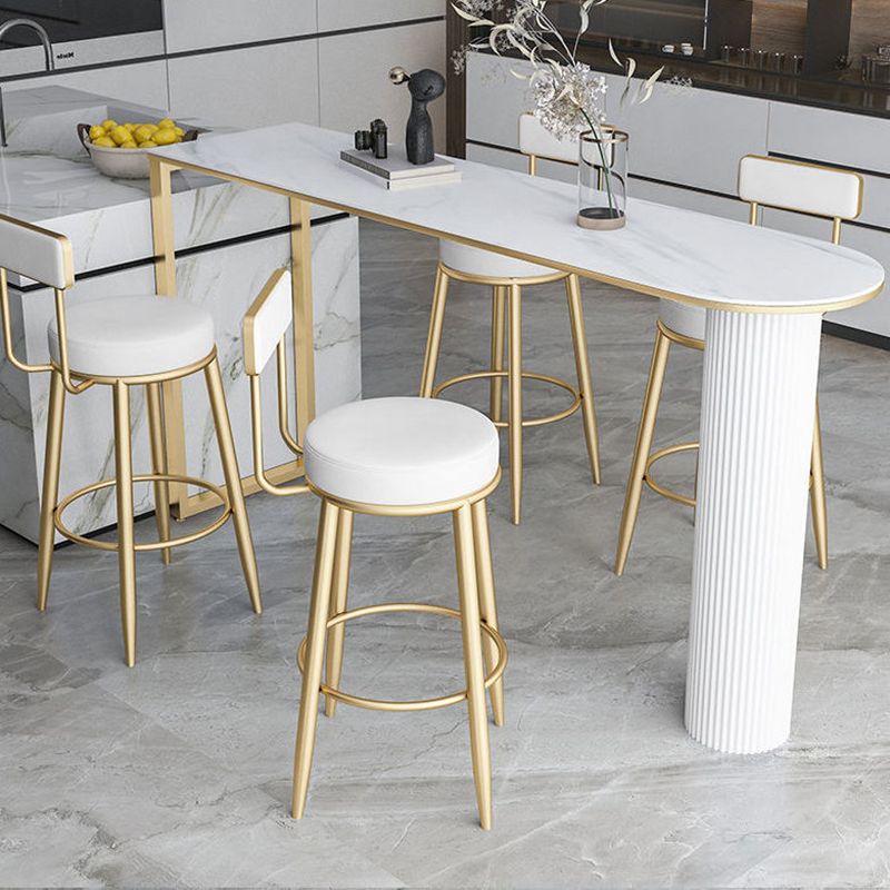 Nordic Simple Bar Table Stone Top Free Form Top Bistro Table for Restaurant Clearhalo 'Bar Furniture' 'Bar Tables' 'bar_tables' 'furn' 'furn_bar_tables' 'Furniture' 'Kitchen & Dining Furniture' 1200x1200_80baddb4-ab8c-40b7-b617-7a5a931220bd