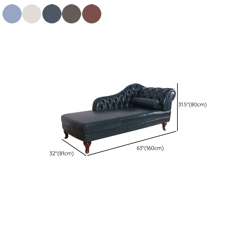 Traditional Chaise Lounge Leather Chaise Lounge Sofa with Arm