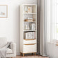 Open Back Bookcase Contemporary Engineer Wood Bookshelf for Home Office