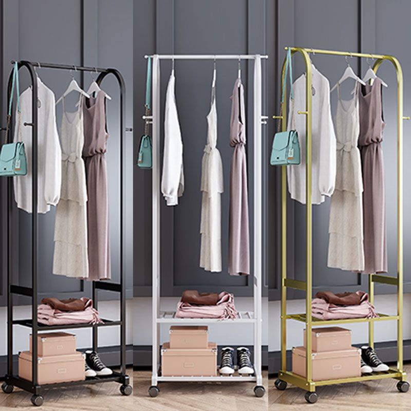 Moderner Kleiderbügel 2 Lagerregale und 6 Hooks Hall Tree mit Rizinus